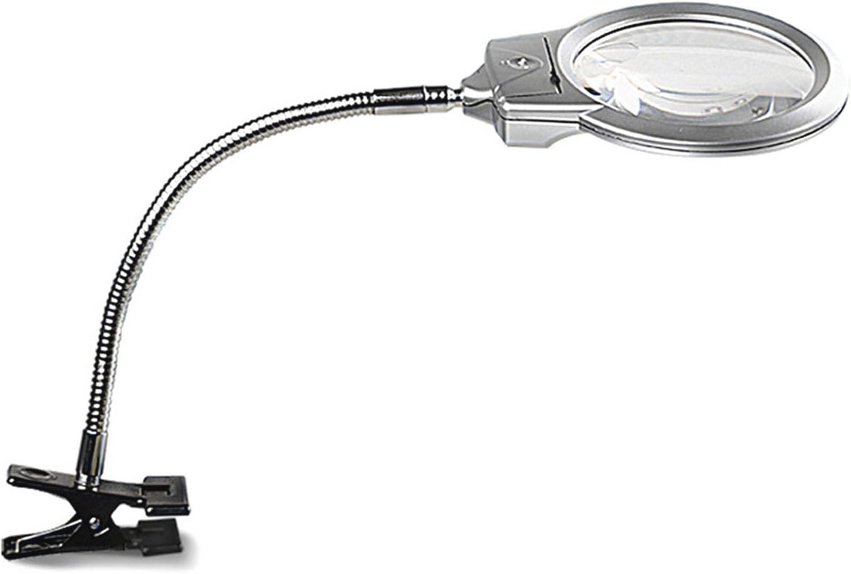 Vergrootlamp met LED Licht voor Tafel, Klembare Vergrootglas voor Lezen en Handwerken