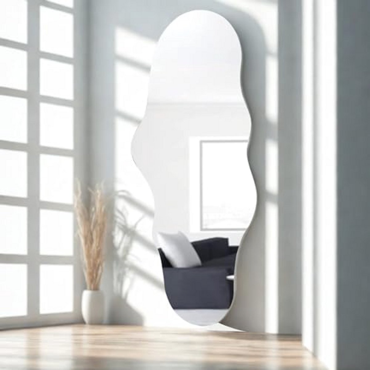 Framelose volledige lichaamsspiegel 100 x 70 cm voor slaapkamer, badkamer en woonkamer
