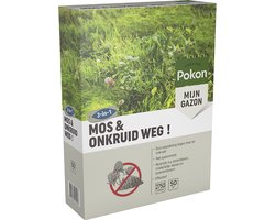 Pokon Mos en Onkruid Weg! - 2,75kg - Onkruidverdelger - Geschikt voor 50m² - Zowel mos- en onkruidbestrijder - Anti mos gazon