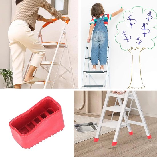 Xiuyer Laddervoeten, 4 stuks, antislip laddervoeten, rubberen pads set, laddervoetafdekking