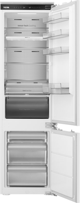 ETNA KCD8194ENF - Koel-vriescombinatie - Energielabel E - 35 dB (A) - Metal Tech Cooling - No Frost - Multi-Air Flow - CoolFresh - SmartZone - Super Cool - Fast Freeze - Inverter Compressor - ConnectLife - 284 Liter