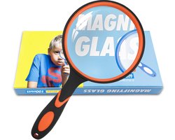 IMPERATORIS® Vergrootglas - Handheld Vergrootglas voor Kinderen & Senioren -Lichtgewicht & Duurzaam – Educatief Speelgoed voor Natuurverkenning - Lezen & Hobby’s - 10x - Zwart/Oranje