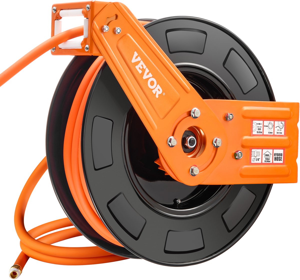 VEVOR Persluchtslang Slanghaspel 300PSI 9,52mmx19,81m
