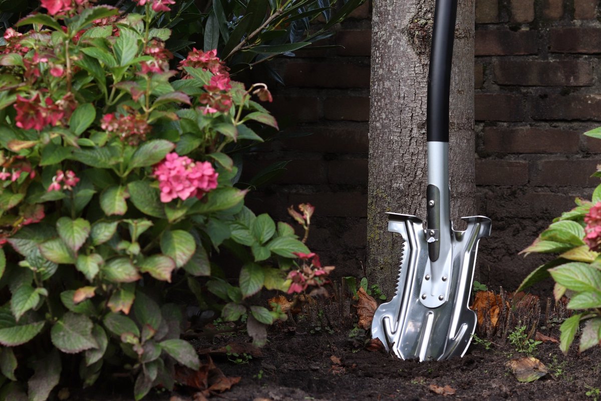 Talen Tools Bêche à racines - Bêche-scie - Acier inoxydable - Pelle de jardin