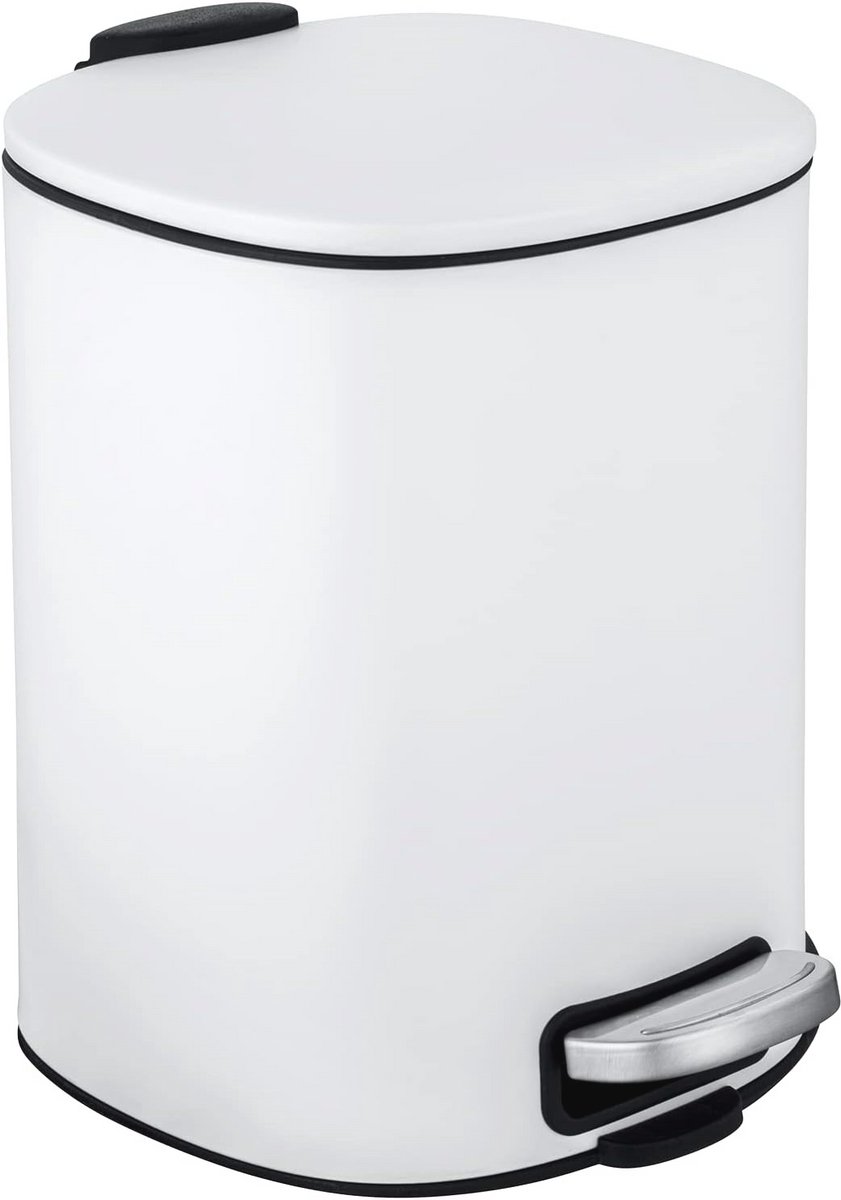Cosmetische Pedalbin - 5 L met Sluitmechanisme van Gelakt Staal voor Badkamer