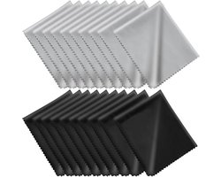 Microvezel Reinigingsdoeken 20 stuks - Zwart en Grijs, Herbruikbaar en Duurzaam - Perfect voor Echt Glas en Elektronica