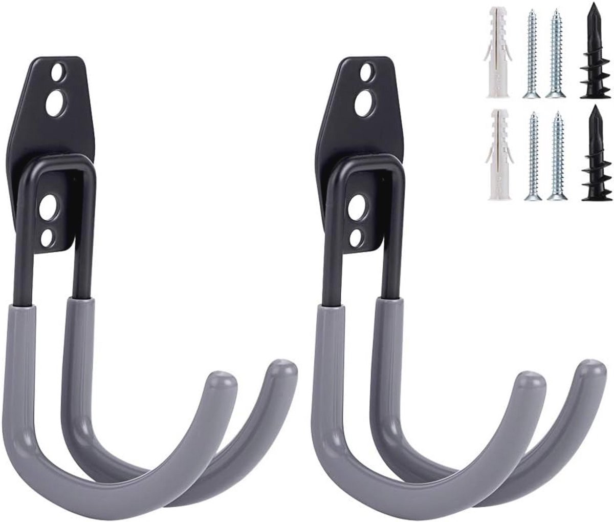 Set van 2 wandgemonteerde tuinslanghouders - Heavy-duty opslag voor tuinslangen