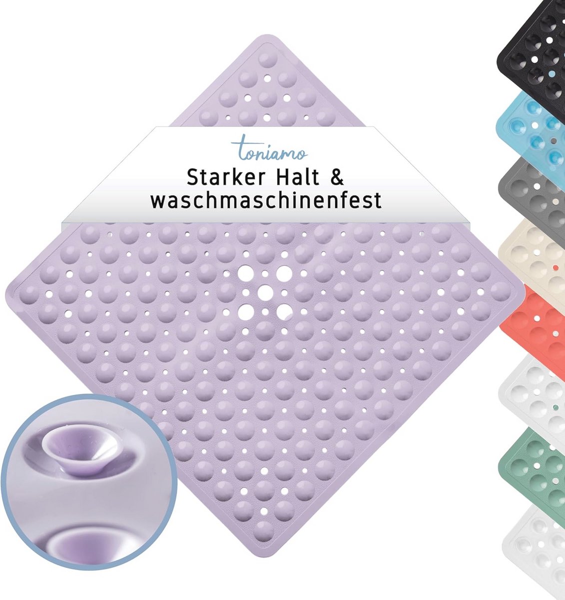 Antislip Douchemat - 53 x 53 cm - Antibacterieel, Machinewasbaar en BPA-vrij - Perfect voor Kinderen en Senioren