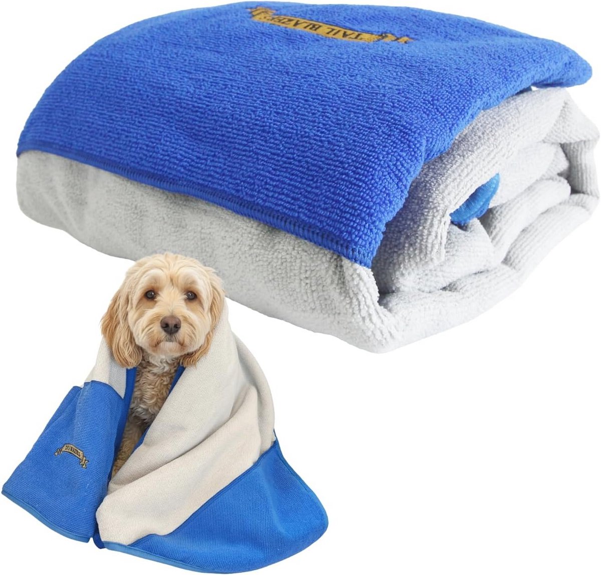 Hoogwaardige Microvezel Hondenhanddoek - Super Zacht & Absorberend voor Drogen van Huisdieren