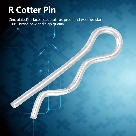 R Pin - R Clip - R Cotter Pin met Fixing Clip - Duidelijk ...