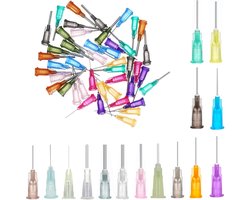 90 Pcs Blunt Tip Syringe Needles - 15 Different Sizes - Ink Filling - Lubricating Glue - Distribution Needles