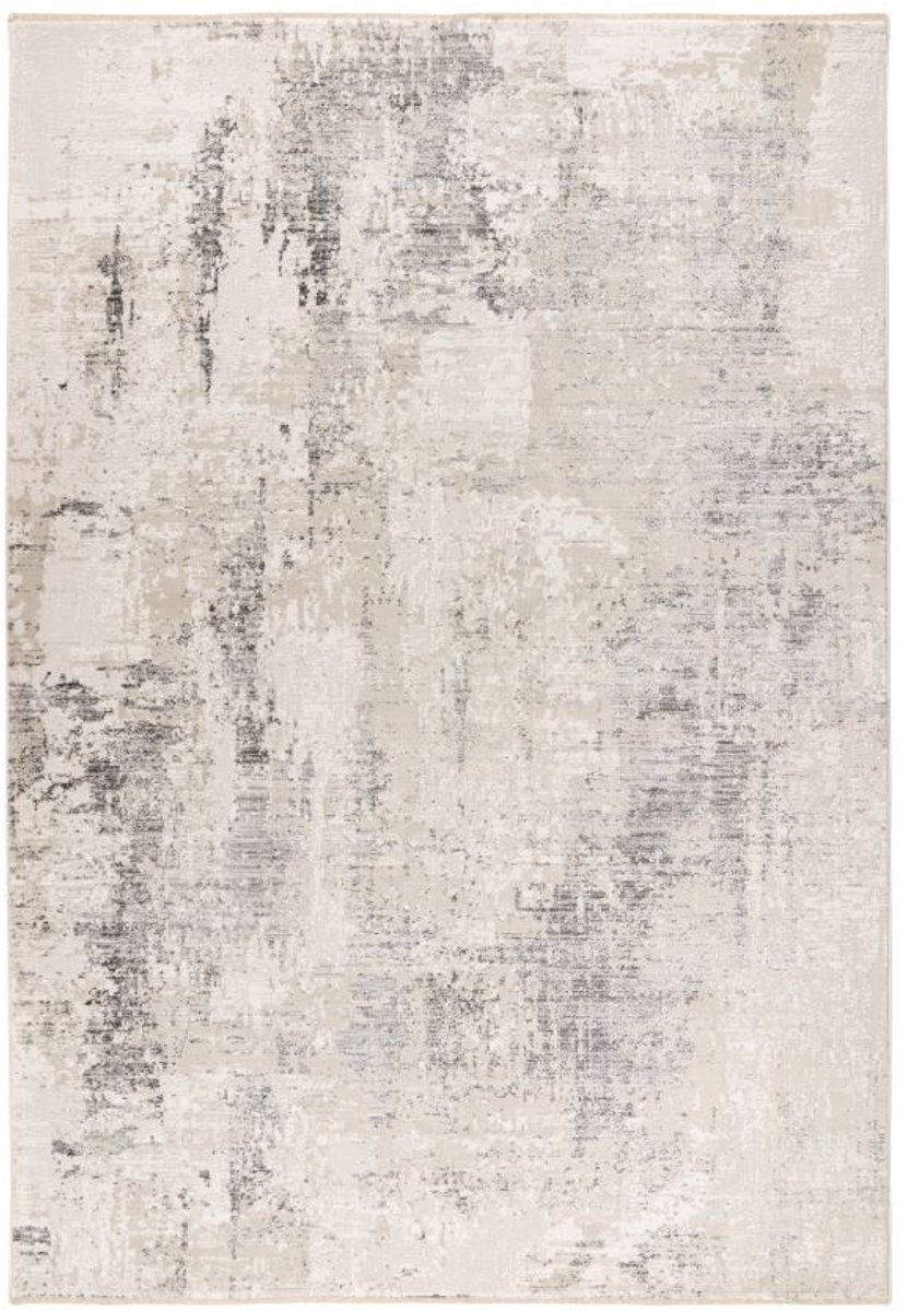 Muratap Vintage Fashion Vista Laagpolig Vloerkleed Zilver/Crème- 160x230 CM Grijs