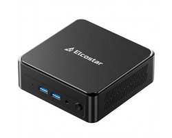 Elcostar A1 Mini PC - 16 GB DDR4 RAM (SO-DIMM) - 512 GB M.2 SSD (NVMe) - Intel N100 - WiFi & Ethernet - Windows 11 Pro - Dual HDMI - USB Type A & C - 4K UHD - mini computer - computer - mini pc