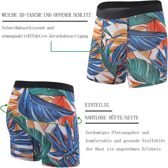 HAVVIS Boxershorts voor heren, bamboe ondergoed voor mannen, superzacht, ademend Boxer Briefs Multipack Retroshorts nieuw, M