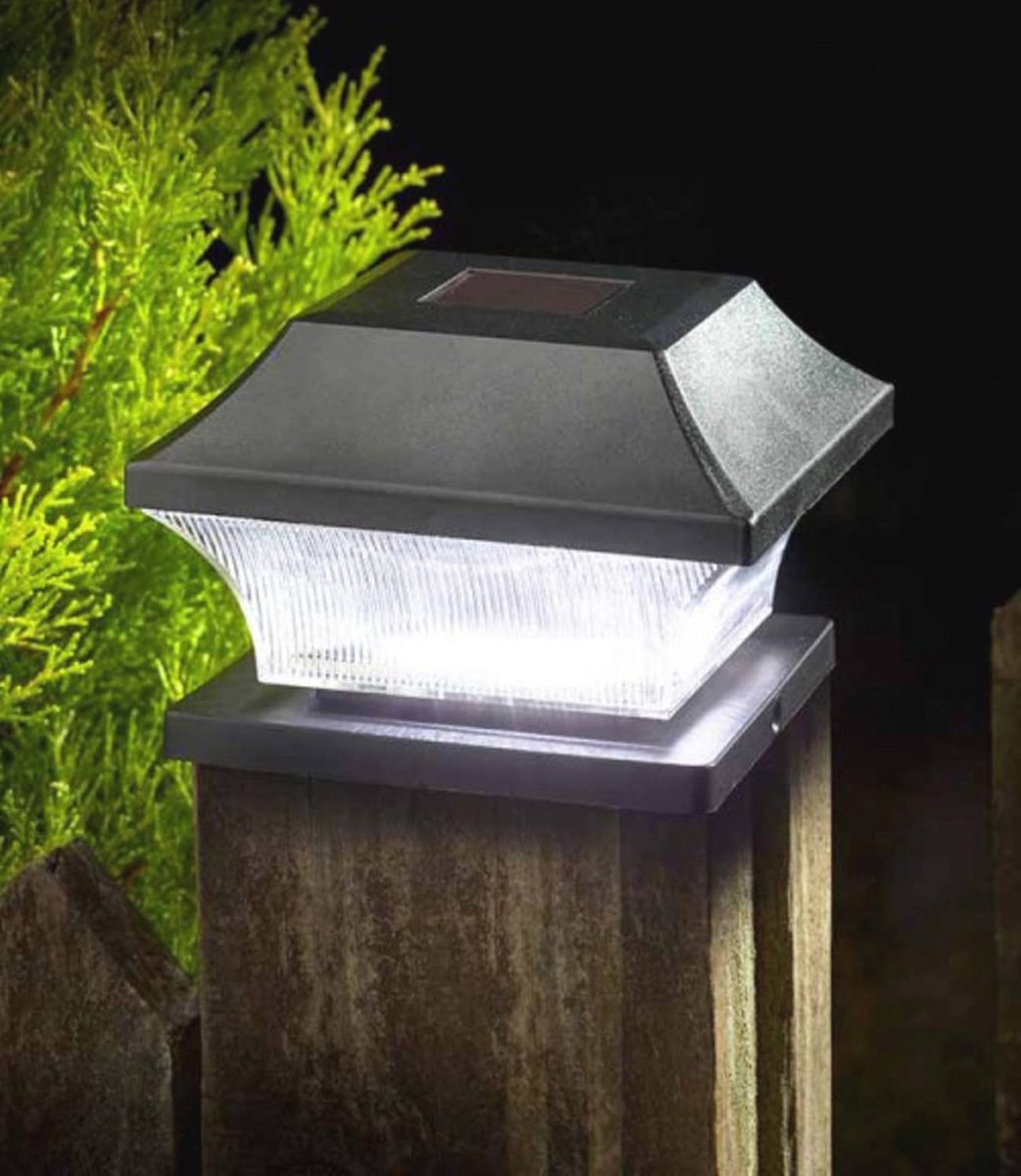 Zonne-energie Led-lantaarn voor Buiten met 3 Lumen Licht - Set van 4