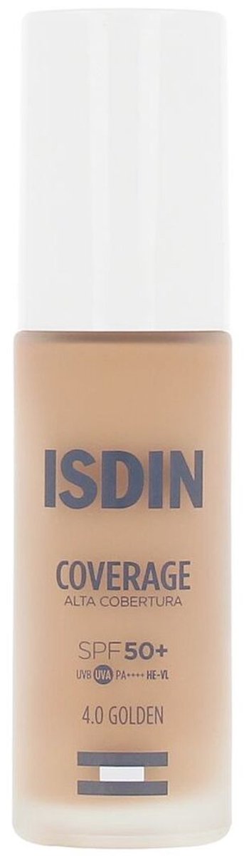 Vloeibare Foundation Isdin COVERAGE Nº 4.0 Golden Spf 50 30 g