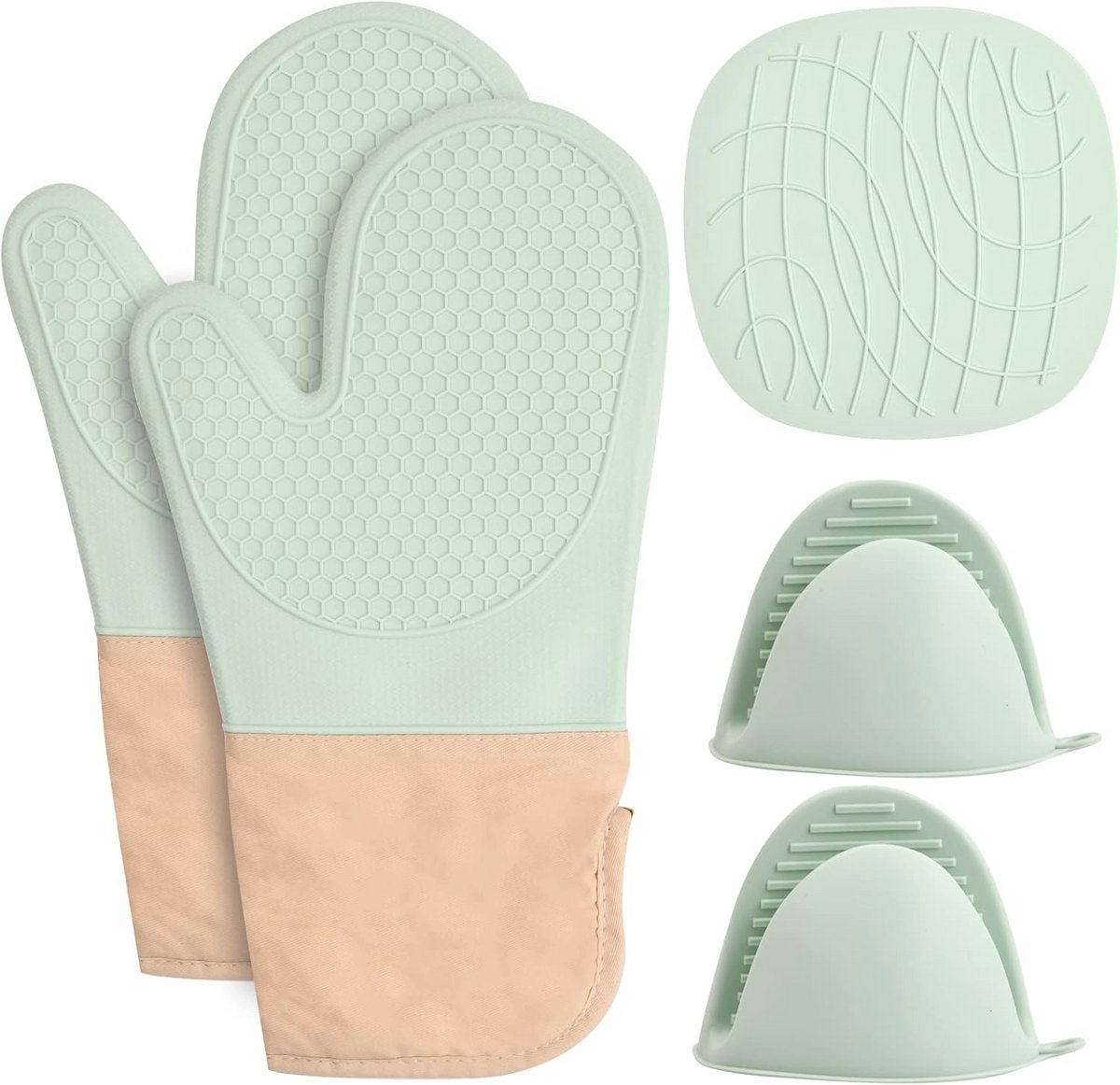 Hittebestendige Silicone Ovenhandschoenen - Keukenhandschoenen voor Veilig Koken