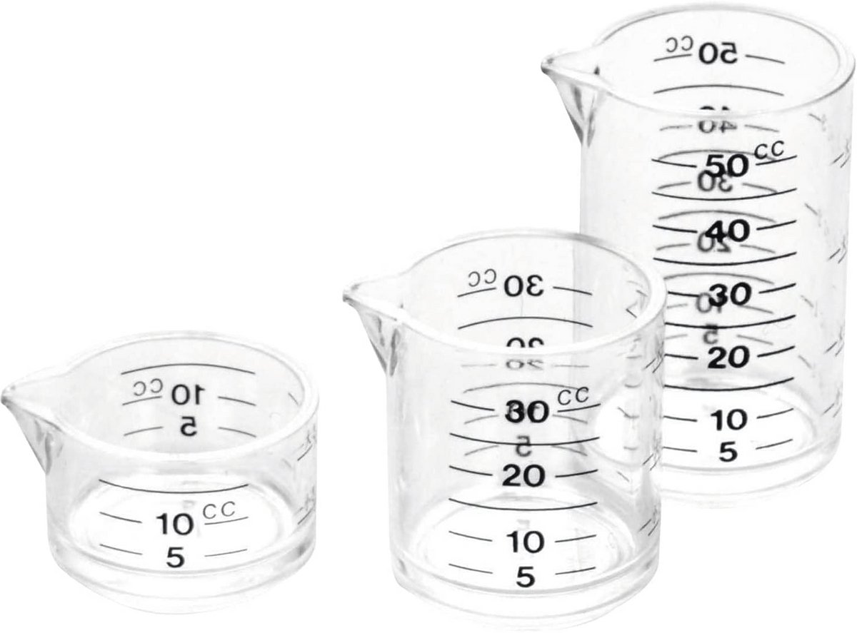 Maatbeker set voor patisserie - 3 delige set, Japanse import