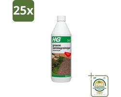 25 x HG - Tuin - Groene Aanslagreiniger - Concentraat - Binnen 36 Uur Resultaat - 1L - Grootverpakking - Groene Aanslag Verwijderen - Algengroei Verwijderen - Tuin Reinigen - Buitenoppervlakken Reinigen - Terras Reinigen