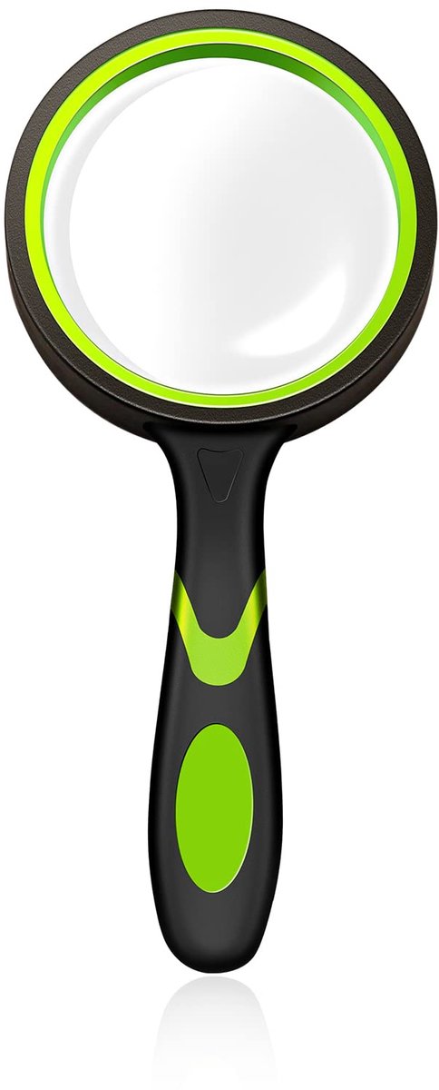 IMPERATORIS® Vergrootglas - Handheld Vergrootglas voor Kinderen & Senioren -Lichtgewicht & Duurzaam – Educatief Speelgoed voor Natuurverkenning - Lezen & Hobby’s - 10x 50mm - Zwart/Wit
