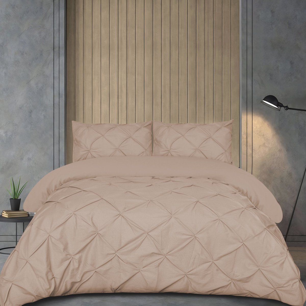 Beau Maison Dekbedovertrek Monte Carlo Taupe 140x200/220 + 1 kussensloop