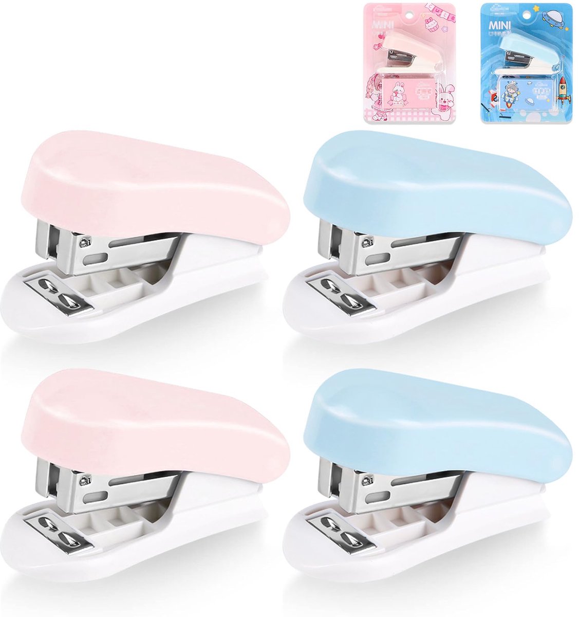 IMPERATORIS® Nietmachin Voor scholen, Kantoren en Thuis - Moeiteloos Nieten - Blauw en roze