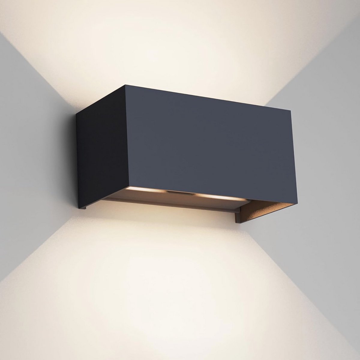 Verstelbare 24W Waterdichte Wandlamp voor Binnen en Buiten - IP65, 4000K, Antraciet