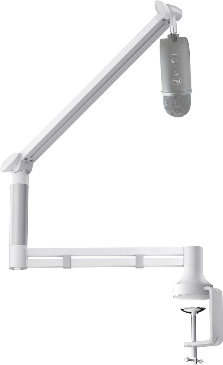Microfoonarm met Laag Profiel voor Podcasting, Streaming en Gaming - Verbeterde Klem- en Kabelbeheer