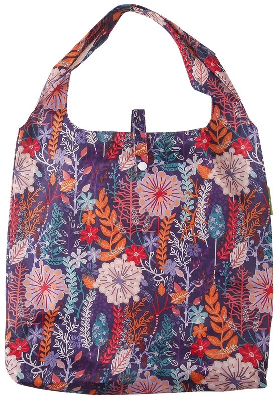 Eco Chic - Foldaway Shopper - A82PP - Purple Lush Floral