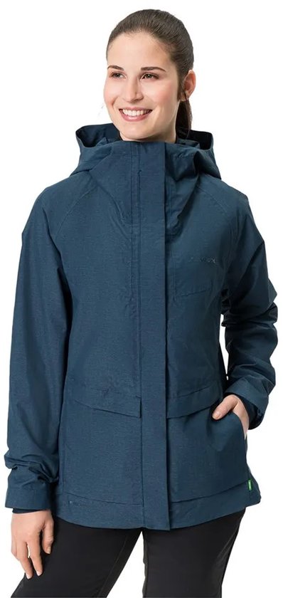VAUDE Women's Comyou Pro Rain Jacket, Jas, Regenjas, fietskleding, met kap, waterdicht, Dames, Fietsjack