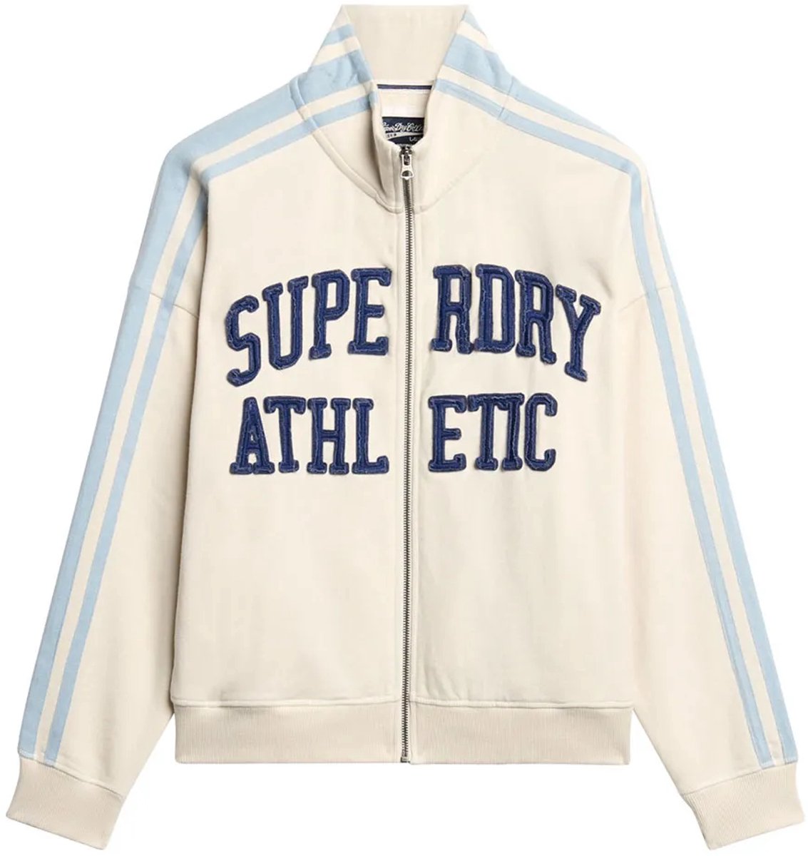 Superdry Athletic Essentials Applique Losse Zip Track Top Dames Hoodies Creme