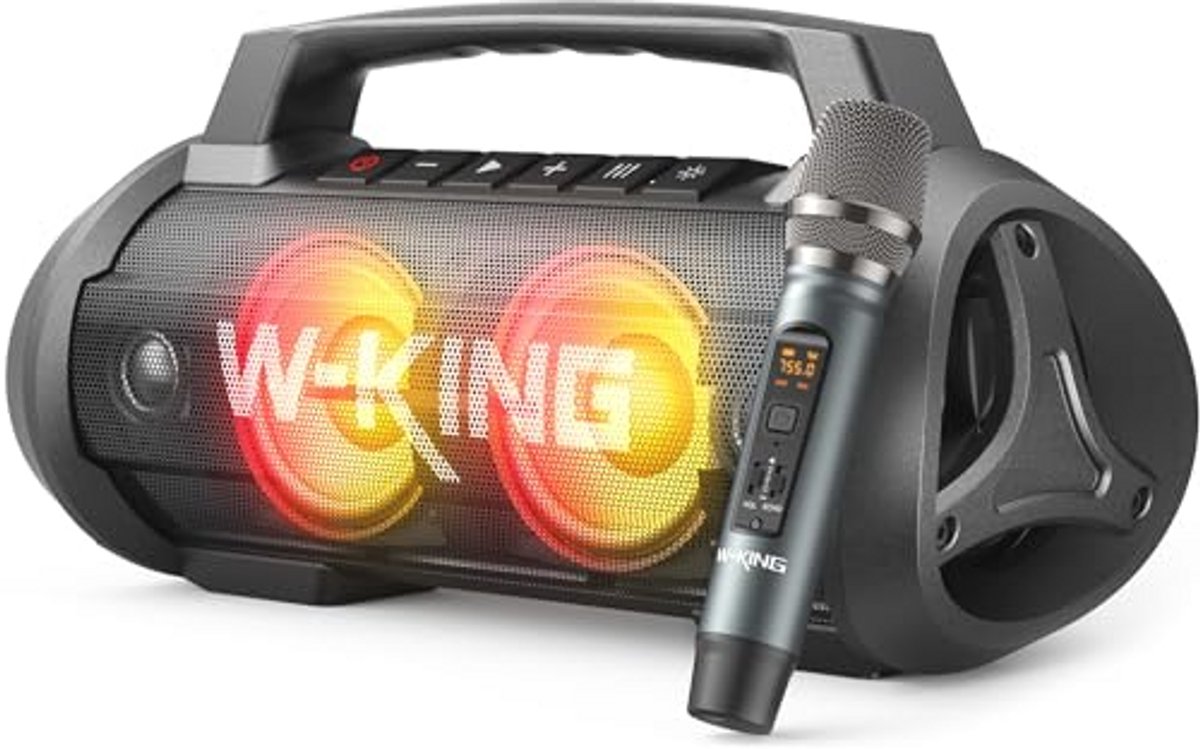 Bluetooth Luidspreker 120W met Microfoon - Draadloze Party Box met Hifi Stereo en LED Verlichting, 42Uur Batterij, Waterdicht