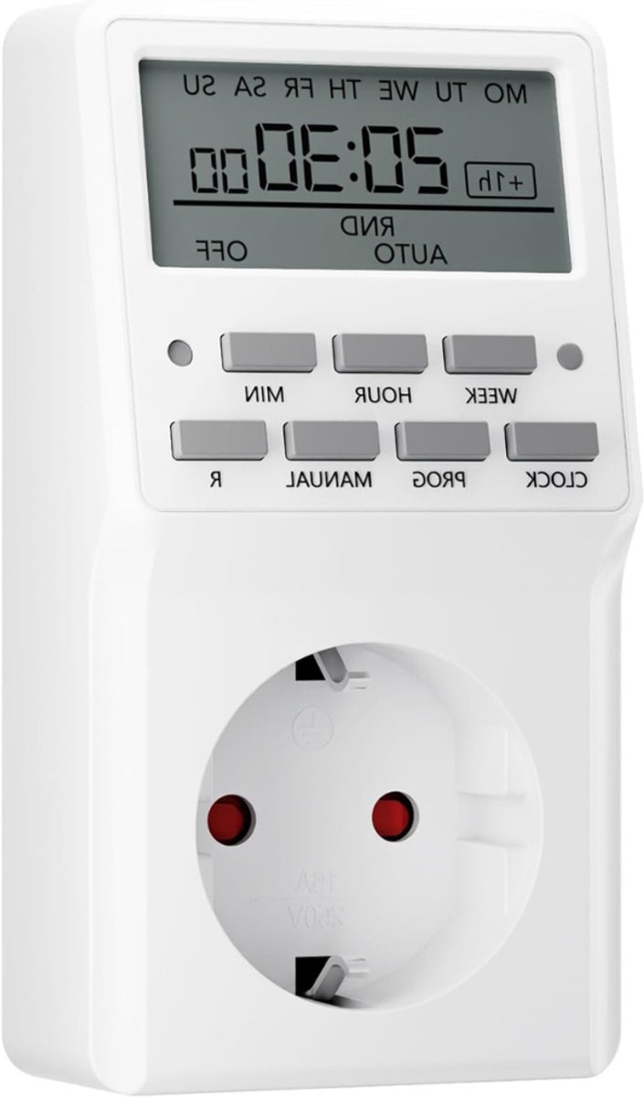 VIN® Digitale Tijdschakelaar - Digitale schakelklok Met 20 Programma’s - Schakelklok Timer – Schakelklok Digitaal – Weektimer – Countdown Functie - Zomertijdschakeling