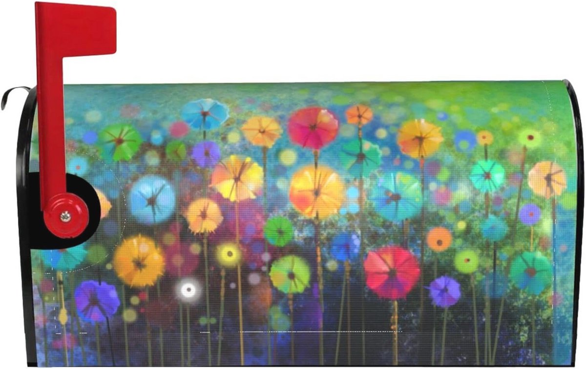 Seizoensgebonden Bloem Brievenbus Covers - Abstracte Lente en Zomer Decoratie 18x21 Inch