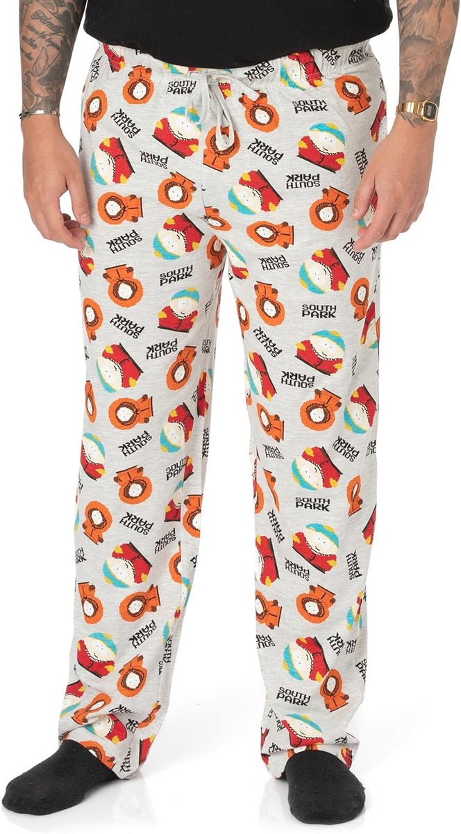 Grijze Loungebroek met South Park Personages voor Mannen