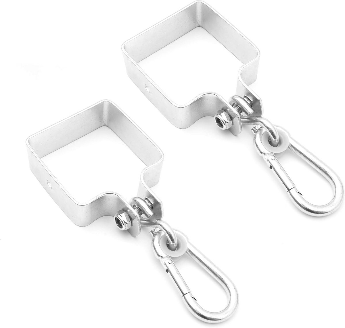 Schommelhaken Set van 2 voor Zware Lasten - 9 x 9 cm - Perfect voor Schommels, Trainingsapparaten en Hangmatten