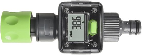 RESTMO Waterdebietmeter Met 360° Draaibaar Display - Slangwatermeter Met 4 Modi | Perfect Voor Tuin & Waterverbruik