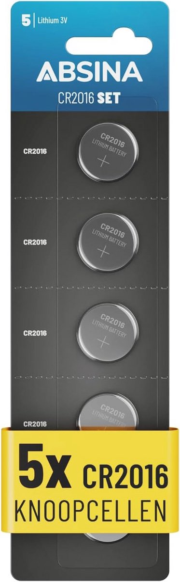 Knoopcel CR2016 - 3V Lithium Batterij voor Autosleutels en Keukenweegschalen - Langdurige en Lekvrije Accu