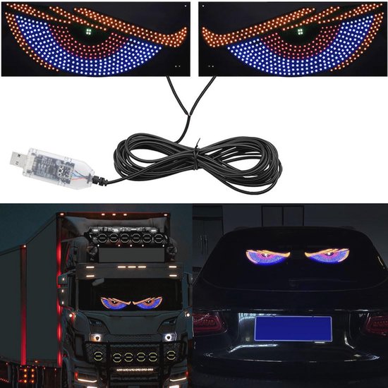 Flexibele LED Auto Display met Duivelse Ogen - 4.7