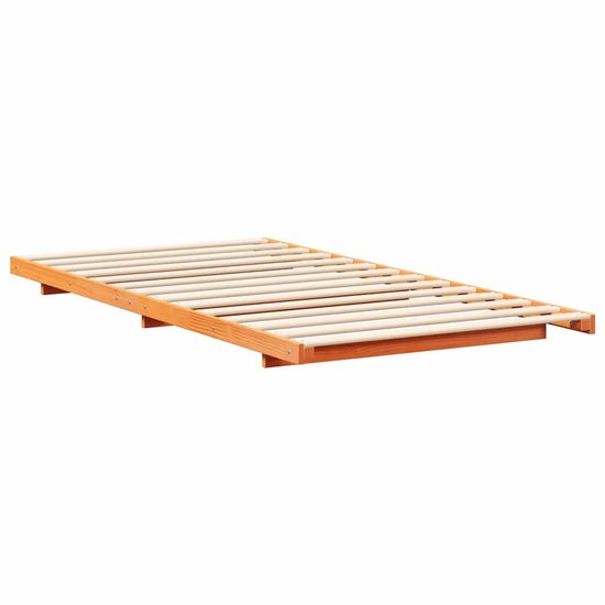vidaXL Bedframe Wit 90 x 220 cm Massief grenenhout