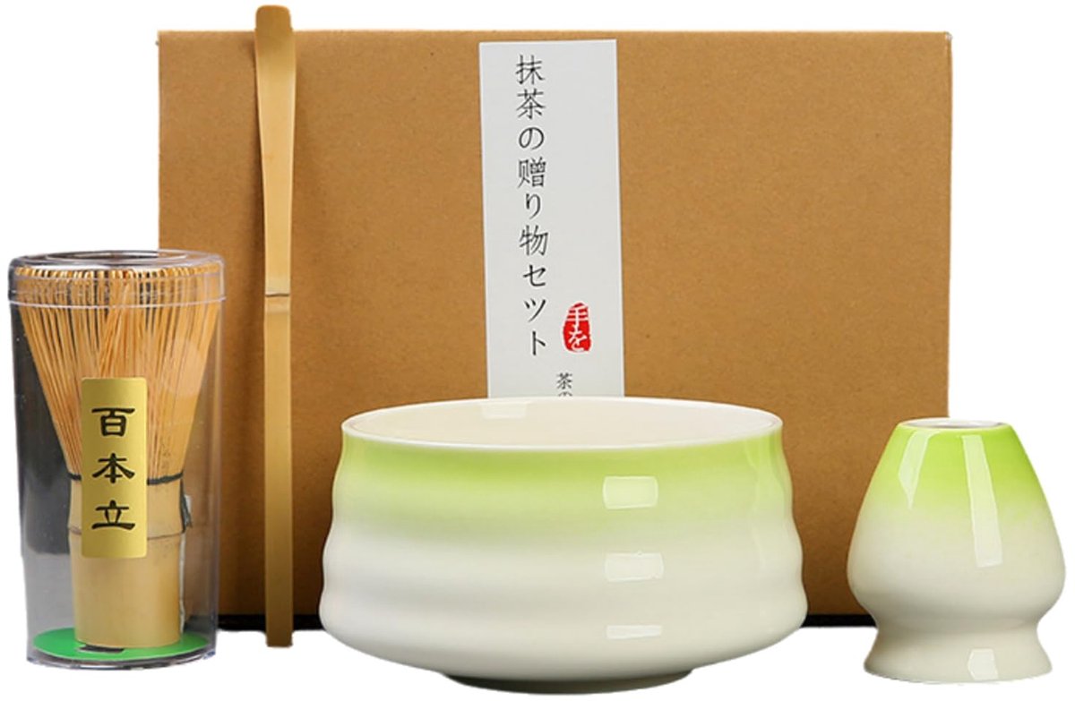 4-delige set - matcha set - Matcha gardeset - matcha - matcha starterkit - Japanse matcha set