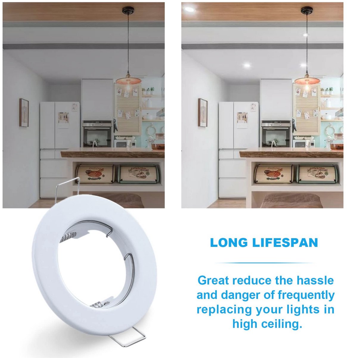 Inbouwspot Rond - Set van 4 Inbouwspots met GU10 Fitting voor Halogeen en LED Modules
