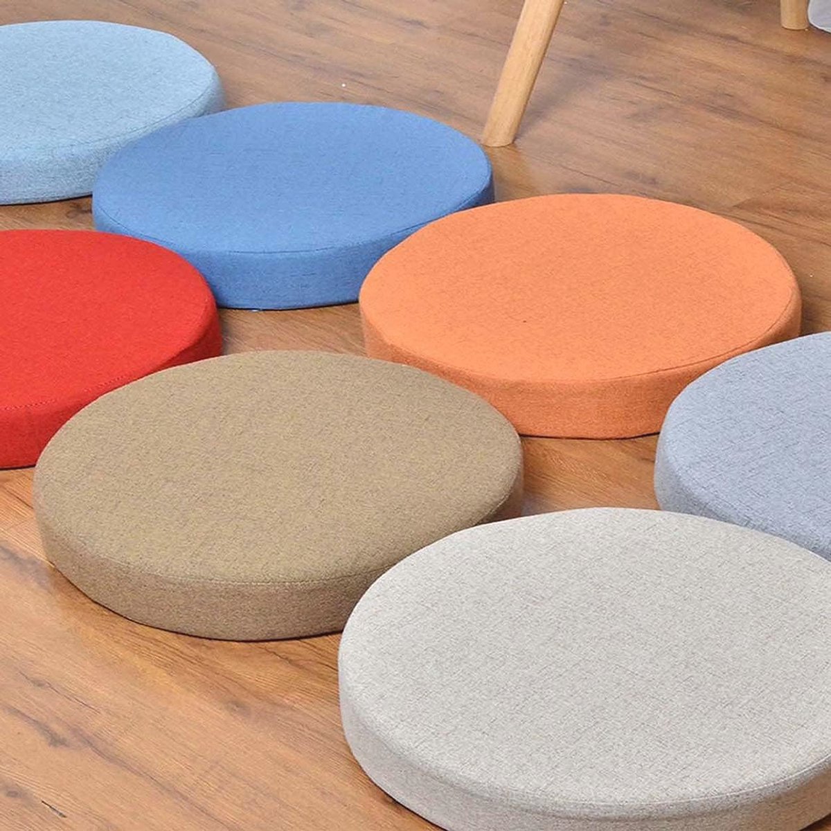 Ronde Zachte Kussens voor Eetkamerstoelen - Dikke Wasbare Zitkussens voor Binnen en Buiten