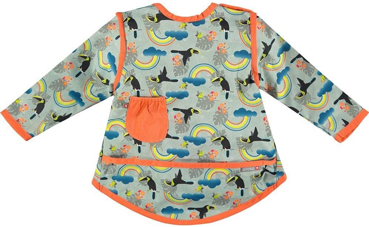 Waterdichte Lange Mouwen Slabbetjes voor Baby's van 6 tot 18 Maanden met Voorzakje