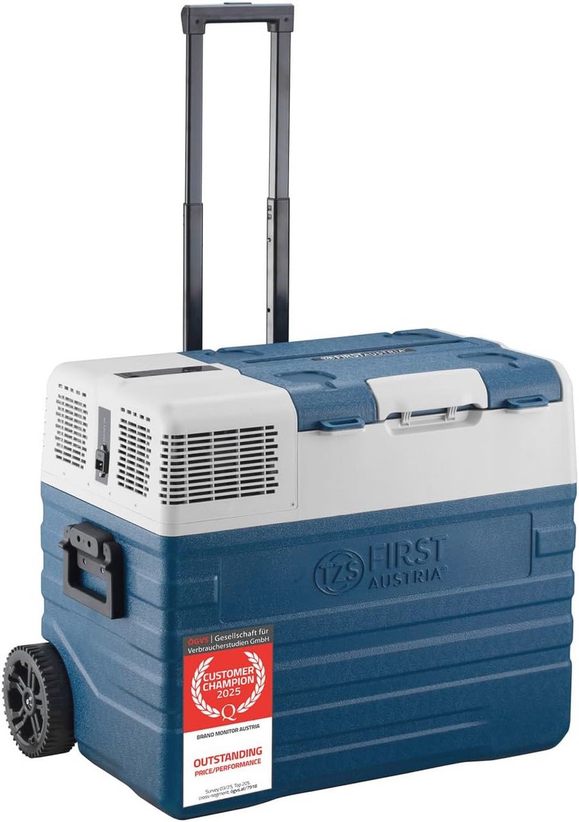 Compressorkoelbox 43 liter -20 °C tot +20 °C met trolleyfunctie