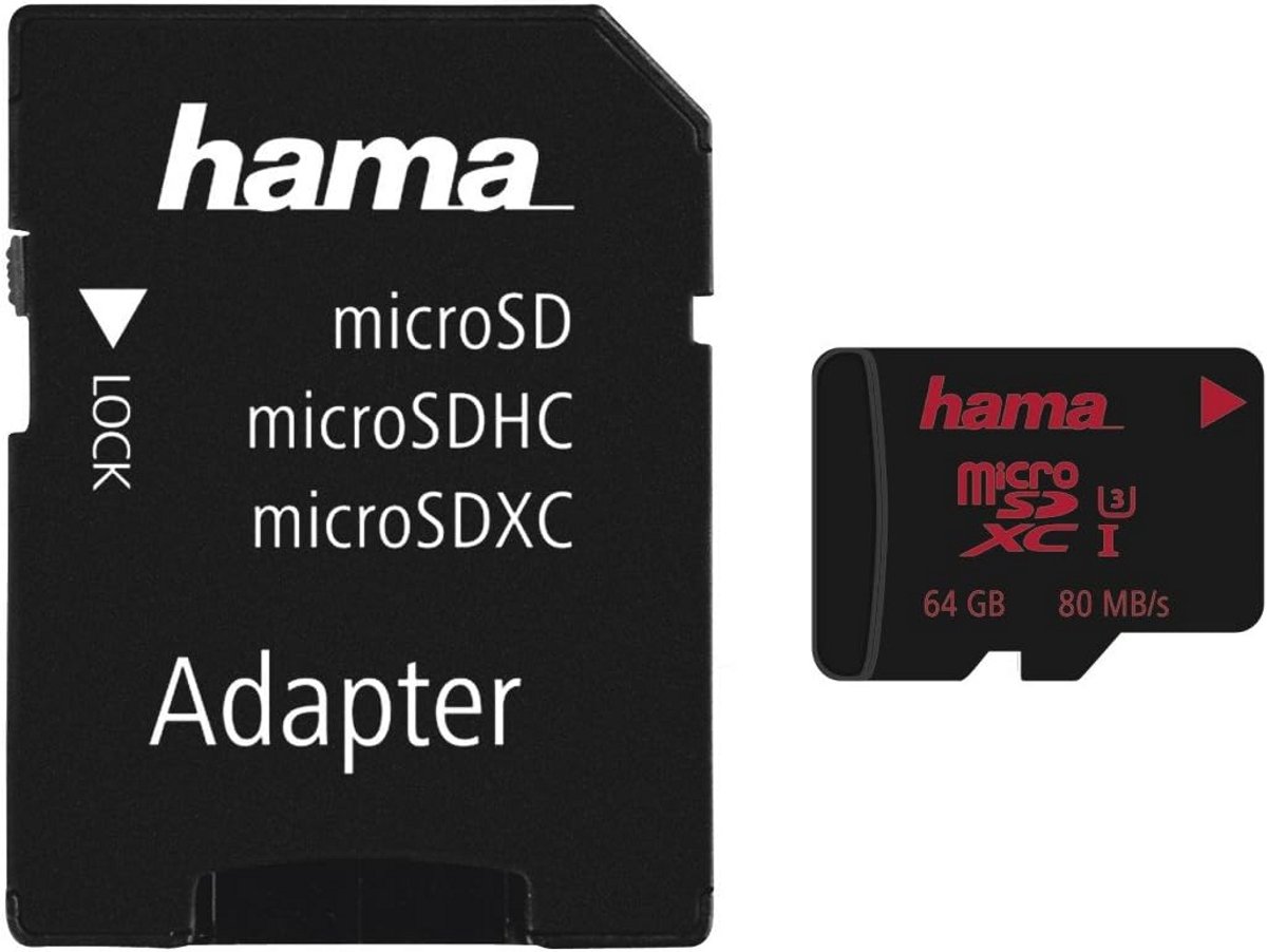 microSDXC 128GB UHS Speed Class 3 Met Adapter