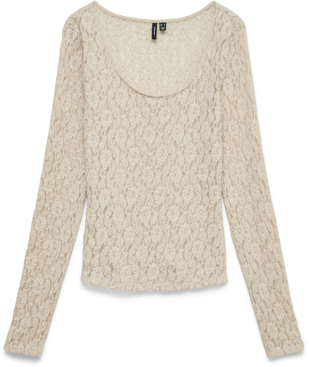 VERO MODA - VMFLORA LS LACE TOP JRS NOOS - Dames - Blouses