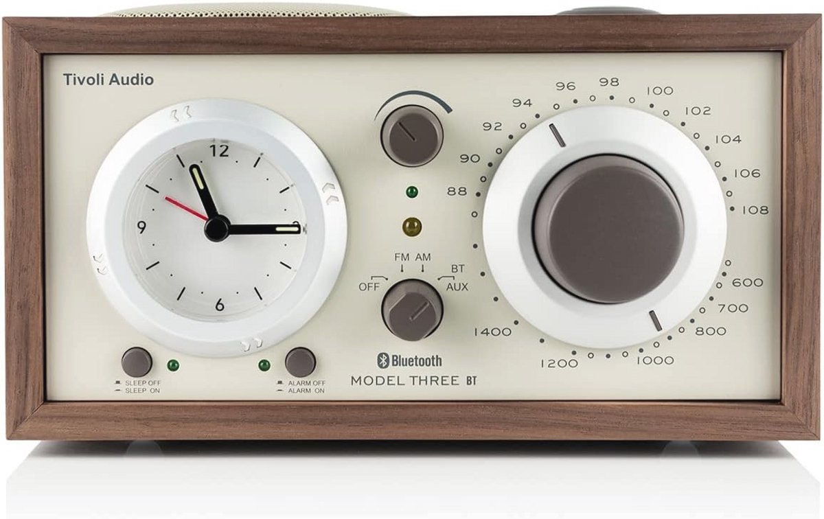Bluetooth FM/MW Alarm Clock Radio met Analog Horloge