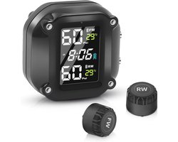 Motorfiets TPMS bandenspanningsbewakingssysteem met draadloze sensoren en 5 alarmmodi