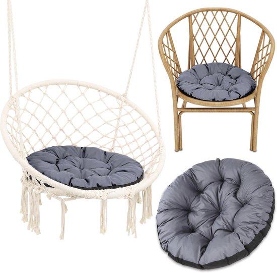Hangstoelkussen – Oranje, 130 X 95 Cm, Comfortabel PP-katoen, Geschikt Voor Eierstoel, Schommelstoel, Tuin & Binnenshuis, Machinewasbaar, Met Hobbeldesign